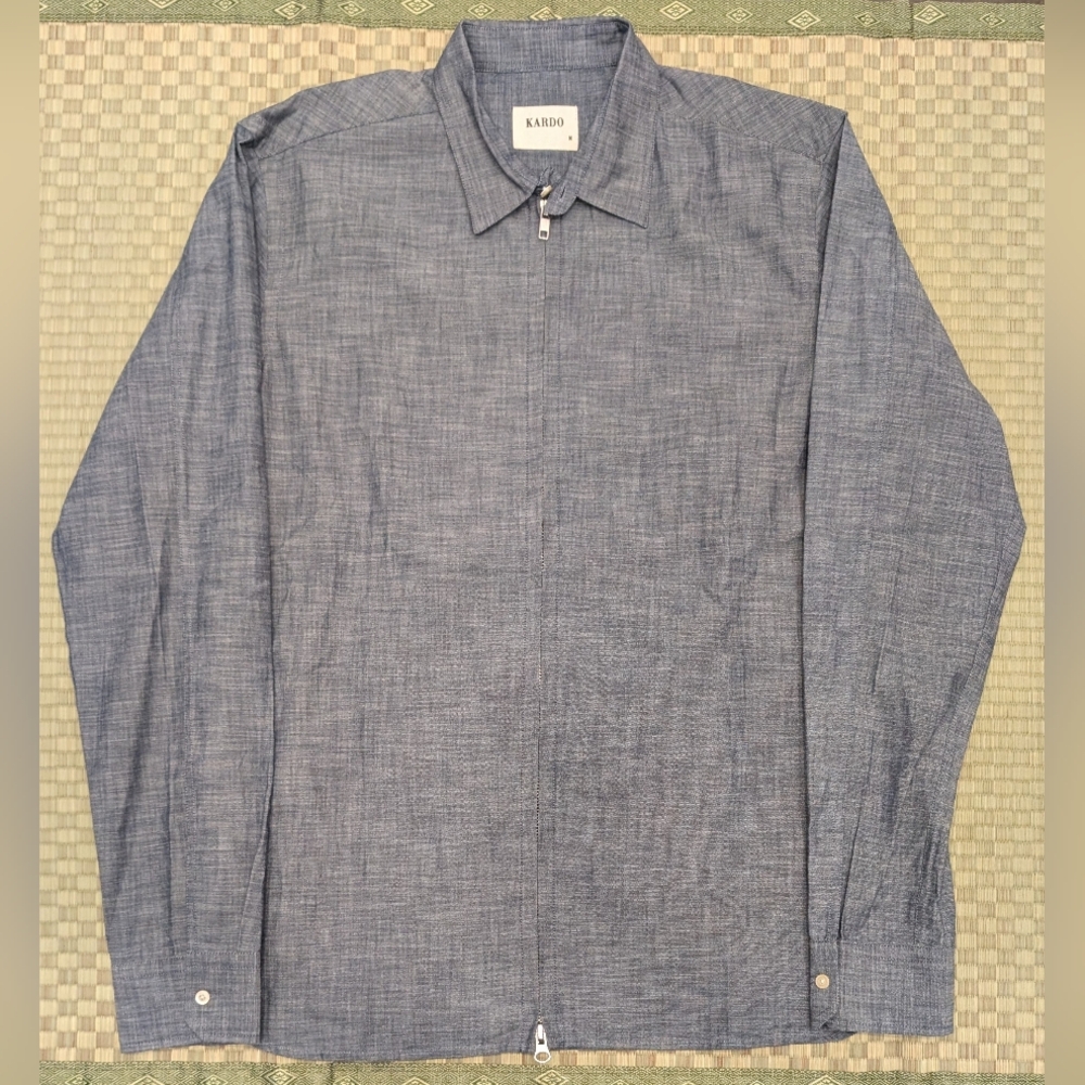 Kardo Full Zip Lightweight Chambray Jacket Men's Size Medium